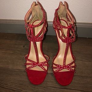 Embellished red 👠 high heels